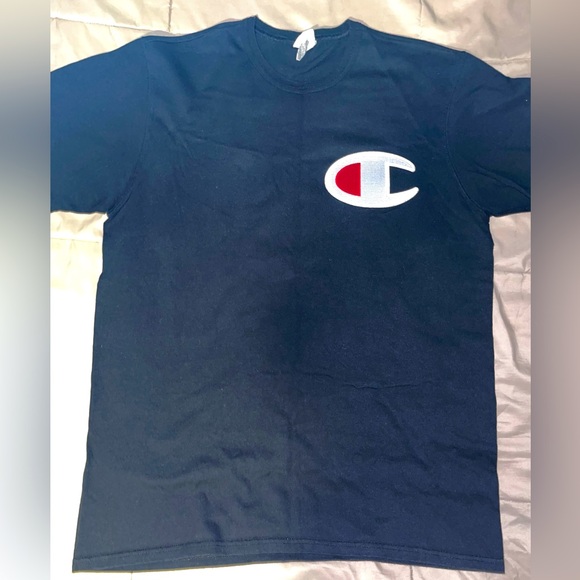 Champion BIG C Black T-Shirt + Black Jogger Sweatpants 2 Piece Set FULL OUTFIT - Picture 5 of 12